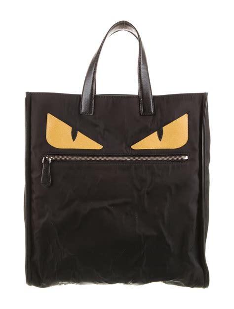 fendi monster tote black|fendi black evening bag.